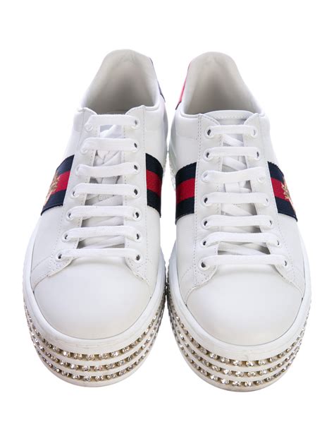 gucci ace sneaker used 6|gucci ace embellished leather sneakers.